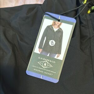 G.H. Bass & Co. Black Anorak Jacket with Yellow Accents